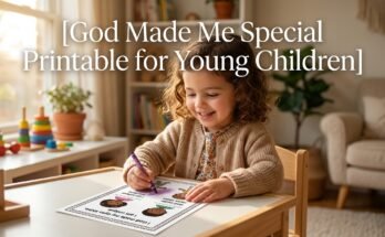 God Made Me Special Printable for Young Children
