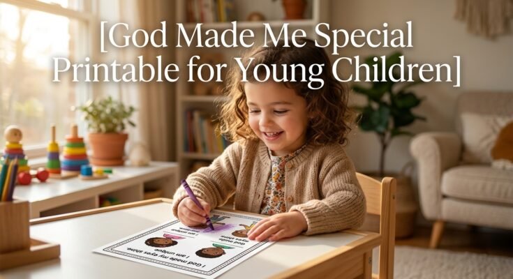God Made Me Special Printable for Young Children
