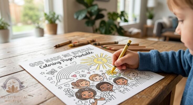 God Made Me Special Coloring Page Printable